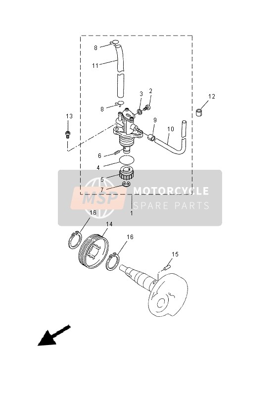 Yamaha EW50N 2013 Oliepomp voor een 2013 Yamaha EW50N